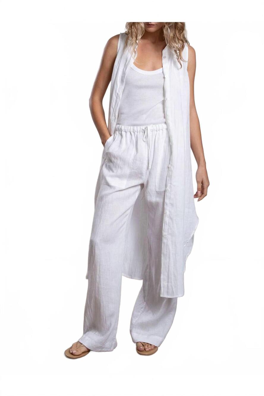 NEW PHARAOH casey pants in white